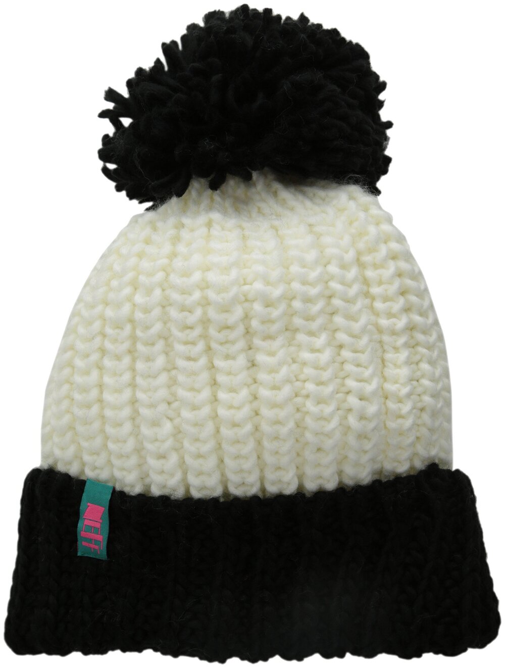 6353 Sofia Beanie, White/Black, One Size